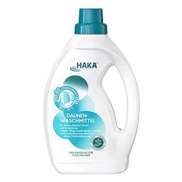HAKA Down Detergent 2x 1L, WL, gentle special detergent for down jackets, duvets & pillows, cleans & cares, padding effect on sale